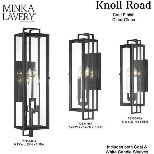 Great Outdoors Knoll Road 4 Light Coal Outdoor Wall Mount